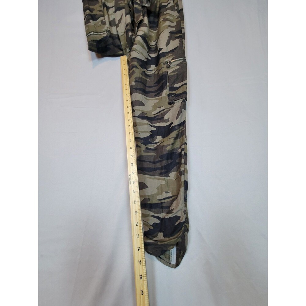 NWT Express Extreme High Rise Camo Joggers Linen Blend Womens Small Pull On - Picture 12 of 14
